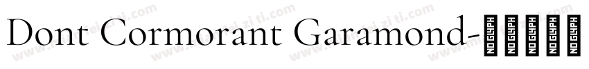 Dont Cormorant Garamond字体转换